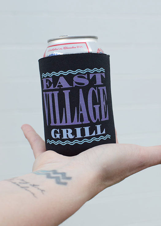 East Village Grill Can Koozie - Black