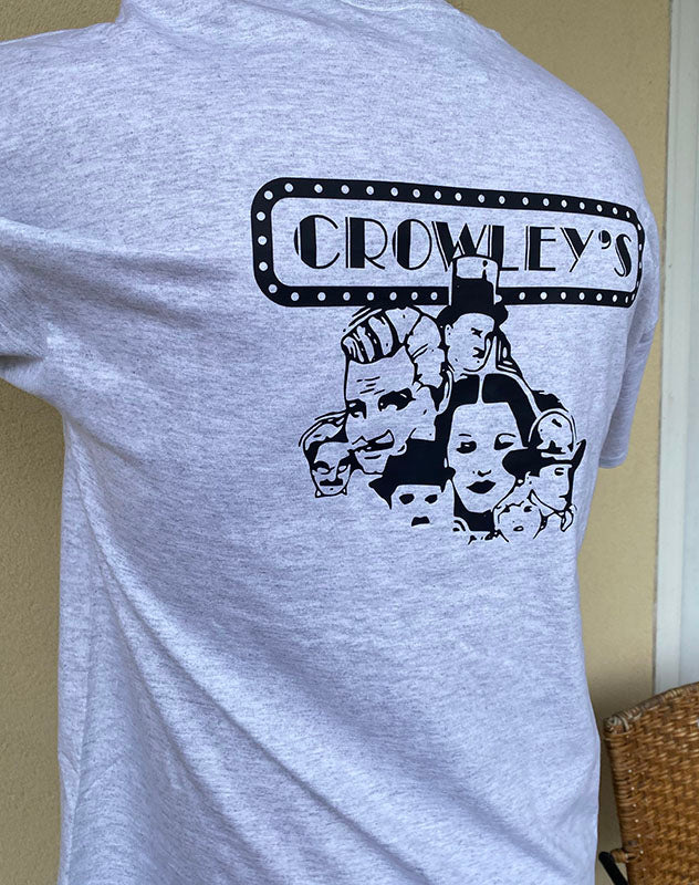 Crowley's Old Favorites Short Sleeve T - Ash with Black Print