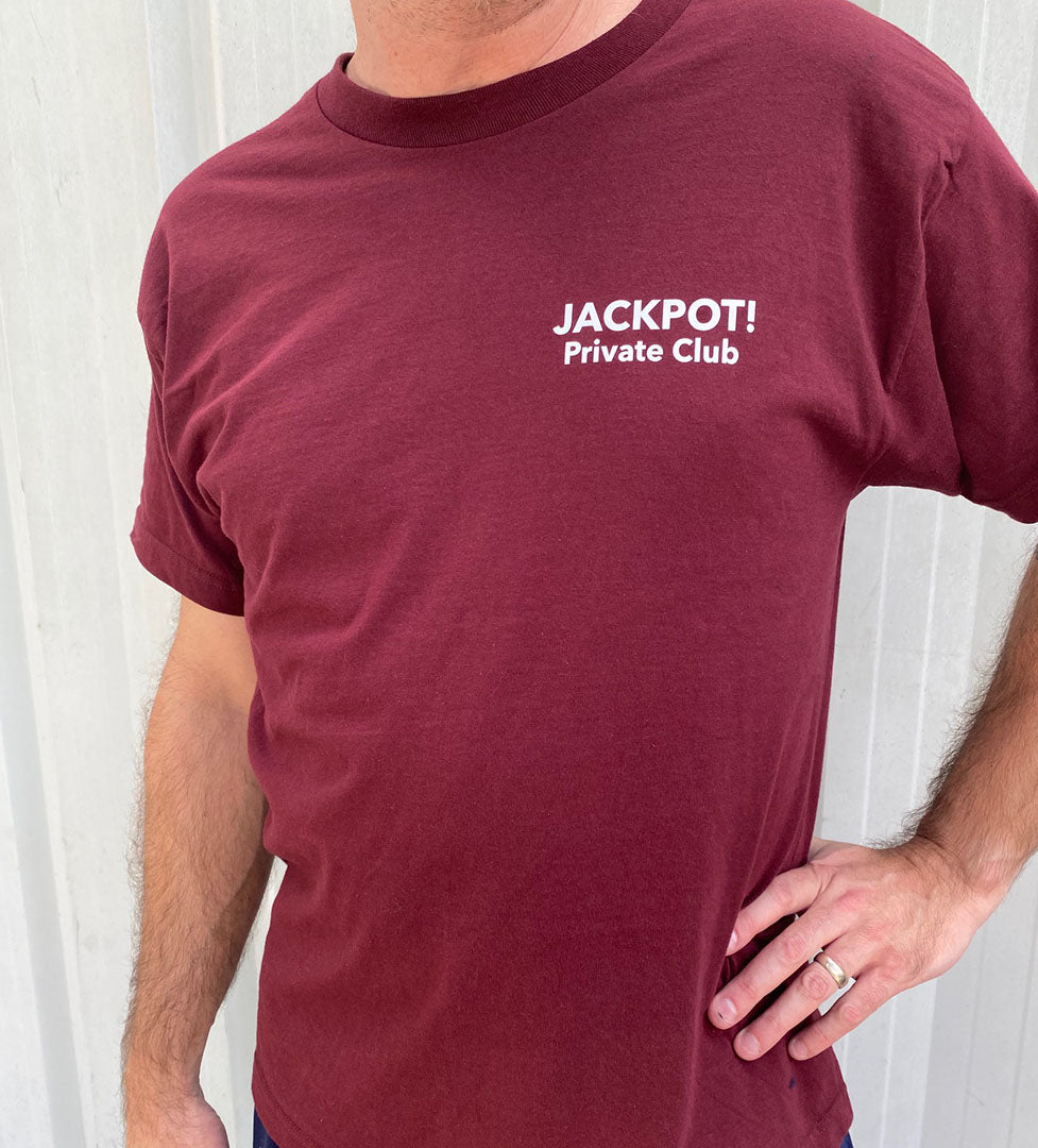 New! Jackpot Short Sleeve T - Maroon