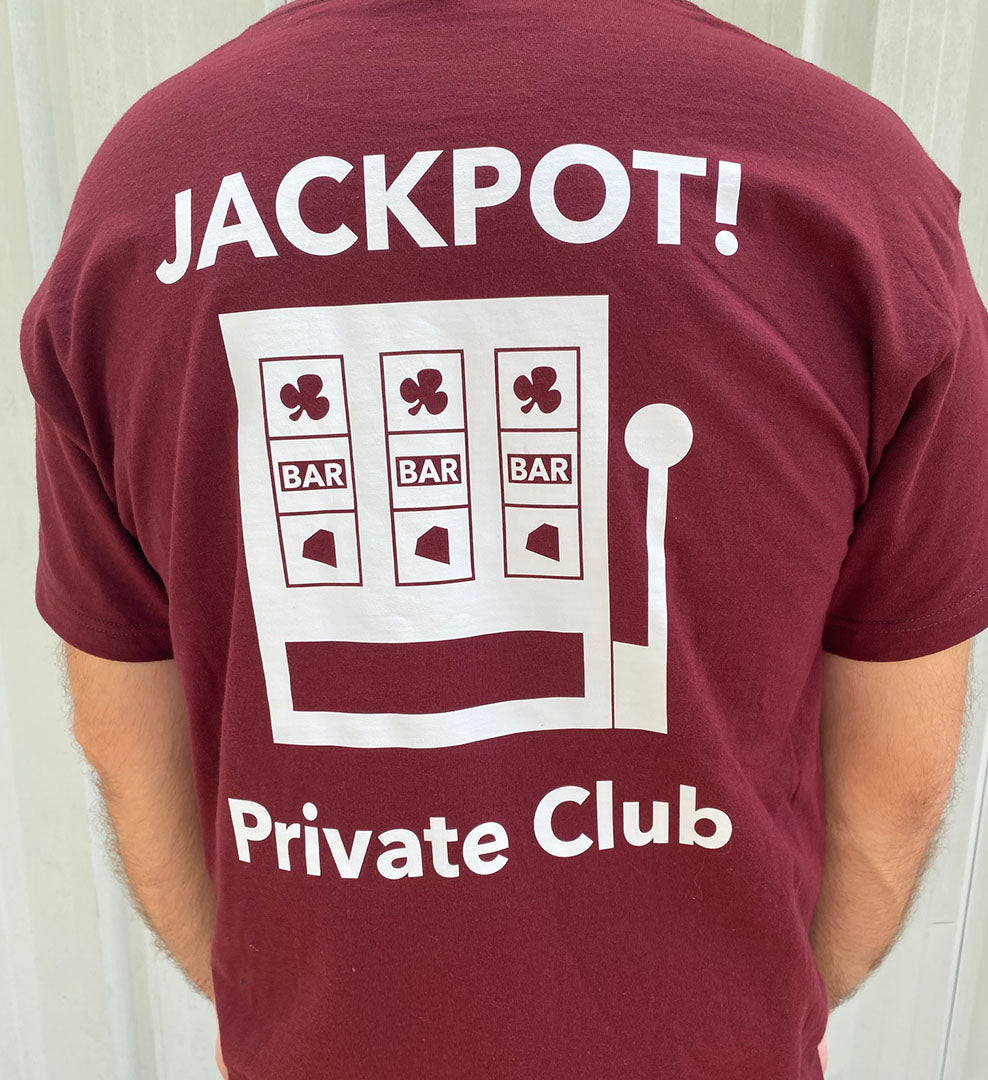 New! Jackpot Short Sleeve T - Maroon